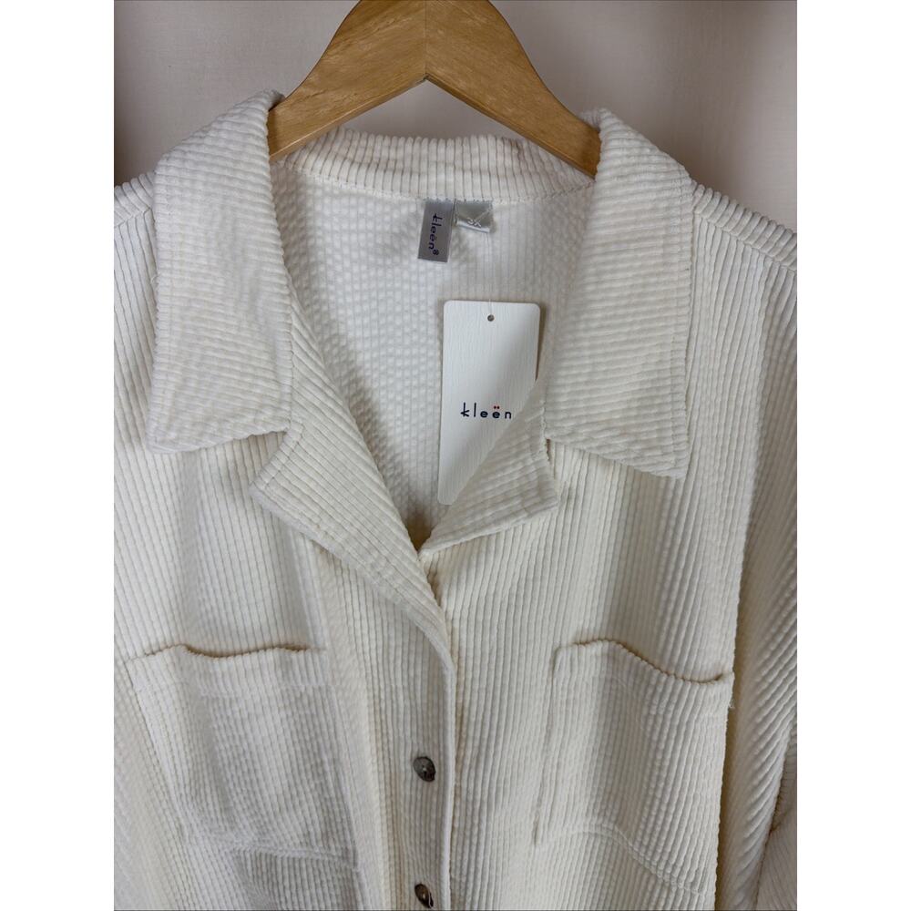 NWT Kleen Cream 100% Cotton Big Shirt Corduroy Jacket / Shacket / Shirt 3X #0804 - Picture 4 of 7